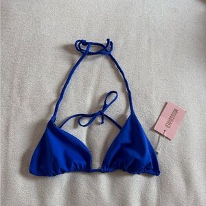 Missguided Cobalt Blue Triangle Bikini Top - NWT